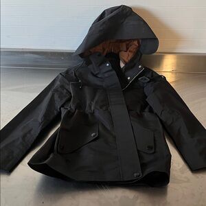 Burberry Black Hooded Rain Jacket for - Lightweight Water-Resistant Coat